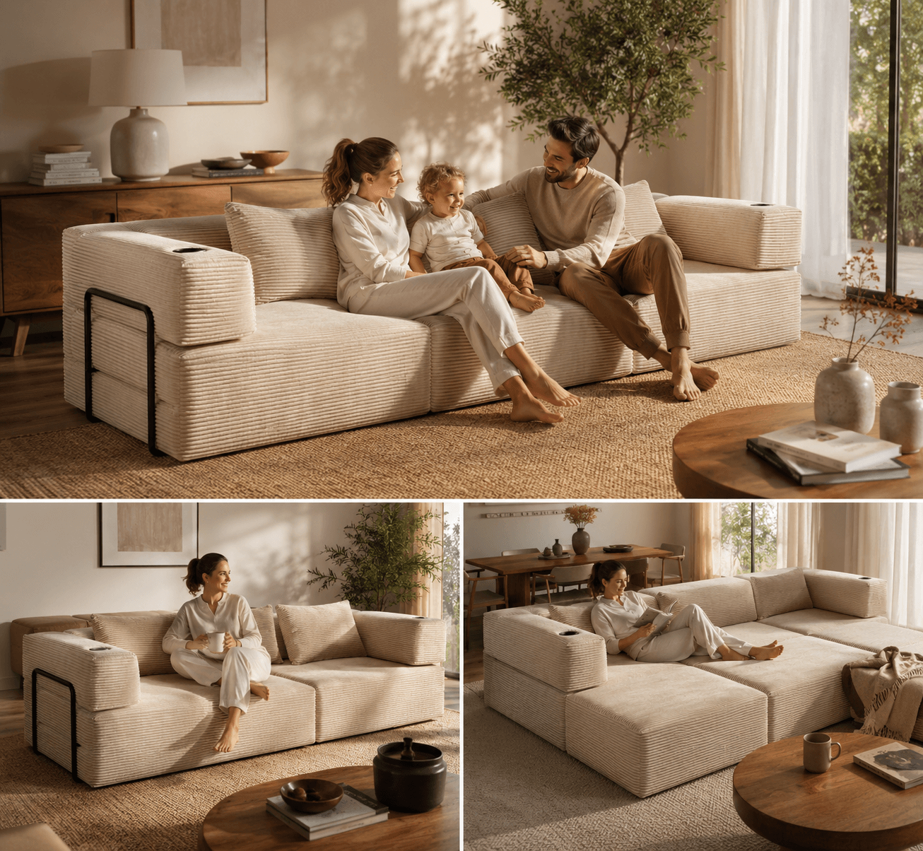 Canapé Modulable Compressé